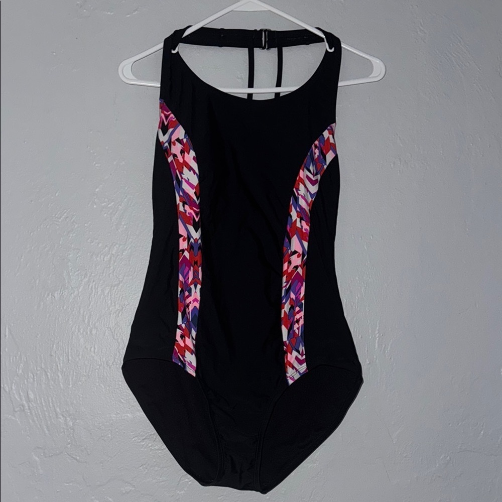 Catalina Black and Pink One Piece Swimwear with Athletic Design 110